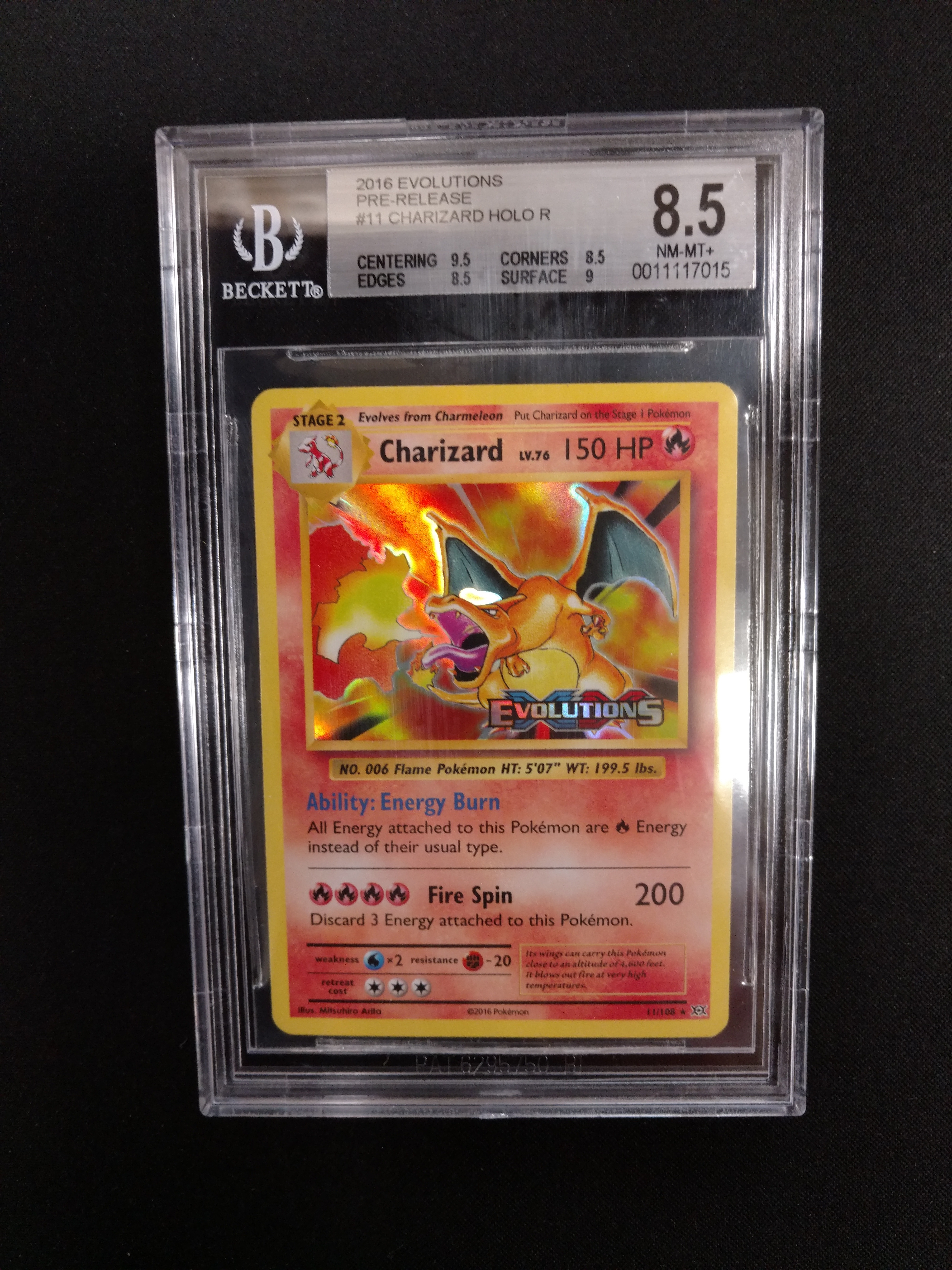 Charizard XY Evolutions hot BGS 8